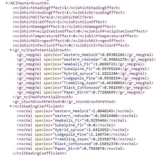 Looking for variable names in a base parameter file